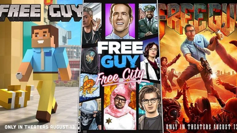 پوسترهای جذاب فیلم Free Guy با الگوبرداری از بازی های مطرح